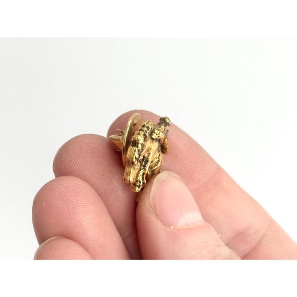 Bucking Bronco Cowboy / Jockey on Horse Vintage Costume Jewelry Brooch - Picture 4 of 8